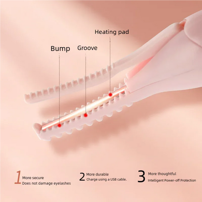 Electric Heated Eyelash Curler LED Digital Display with Temperature Control Long Lasting Curl Setter Portable Beauty Tool